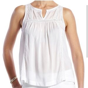Lucky Brand White Sleeveless Women's Top